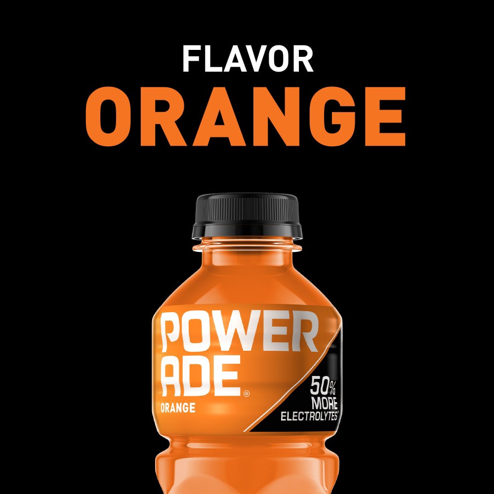 slide 4 of 6, POWERADE Orange Sports Drink, 20 fl oz (Pack of 8), 8 ct; 20 fl oz