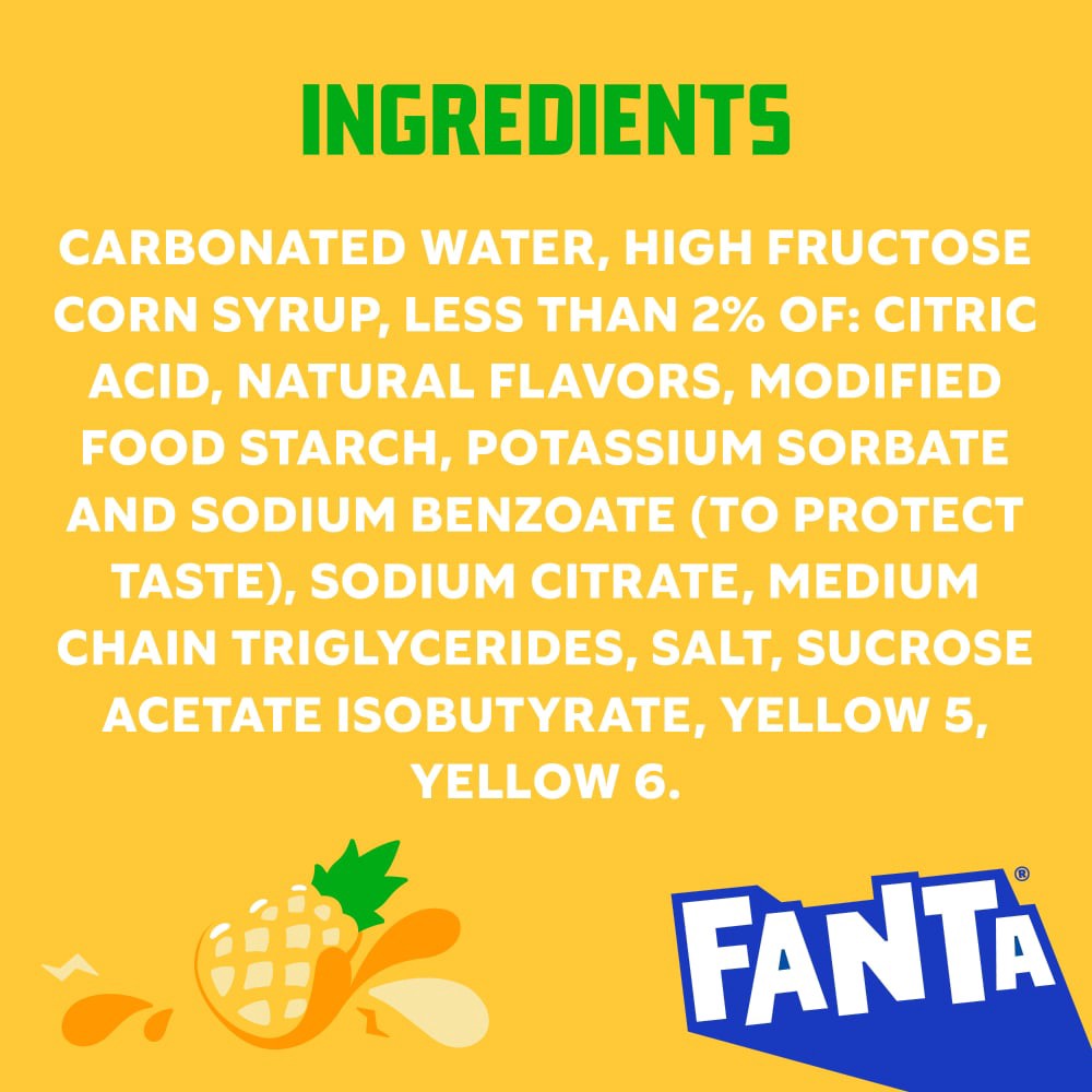 slide 3 of 5, Fanta Pineapple Soda Bottle, 2 Liters, 2 liter