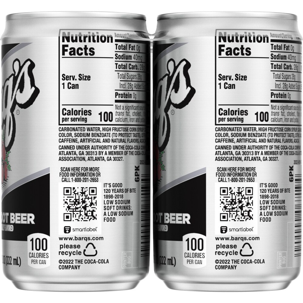 slide 5 of 6, Barq's Root Beer Soda Soft Drink, 7.5 fl oz, 6 Pack, 6 ct