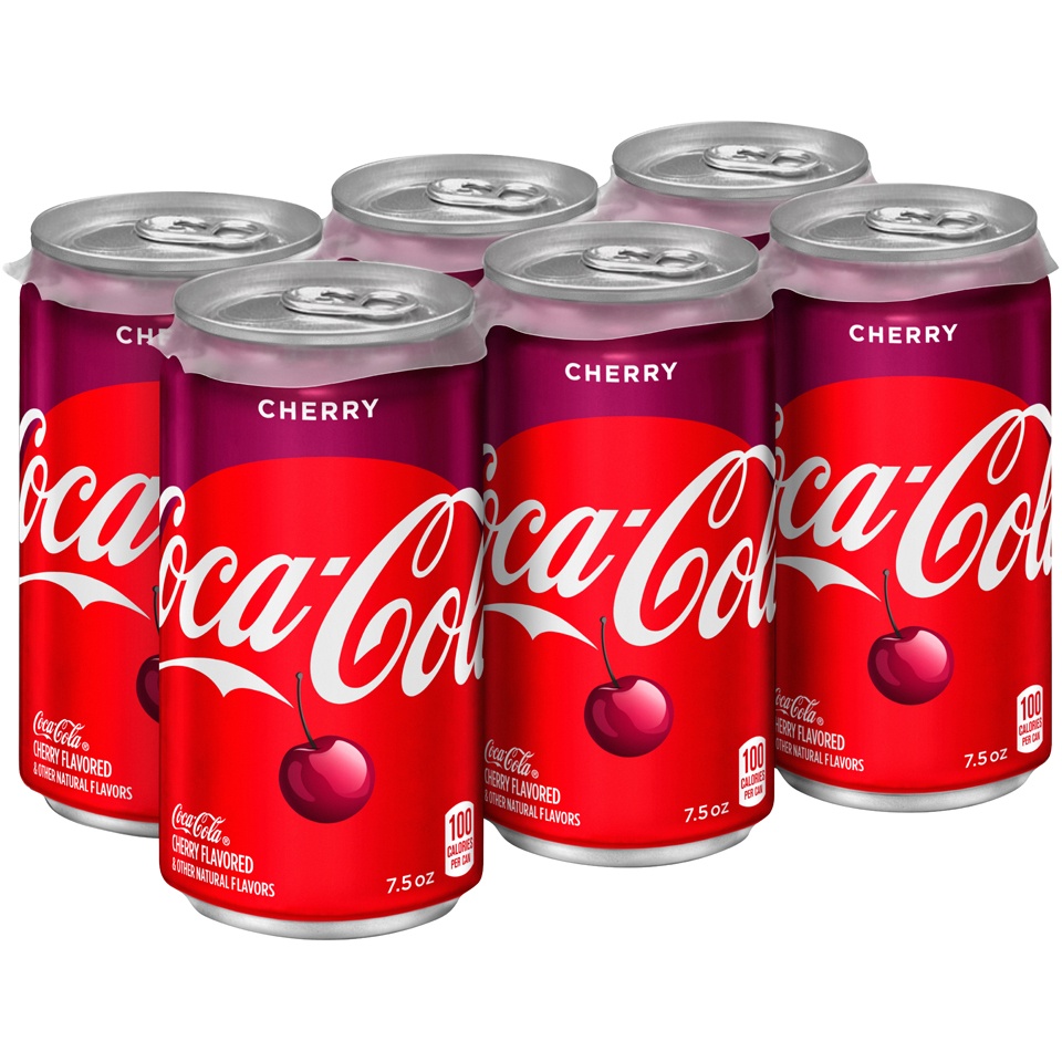 slide 5 of 5, Coca-Cola Cherry Cans- 6 ct, 6 ct