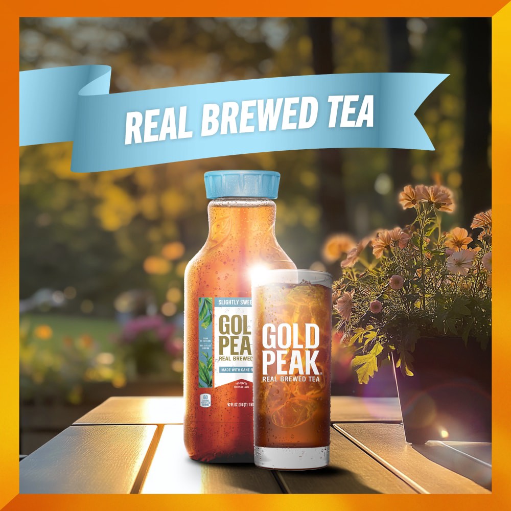 slide 6 of 6, Gold Peak Slightly Sweet Tea Bottle, 52 fl oz, 52 fl oz