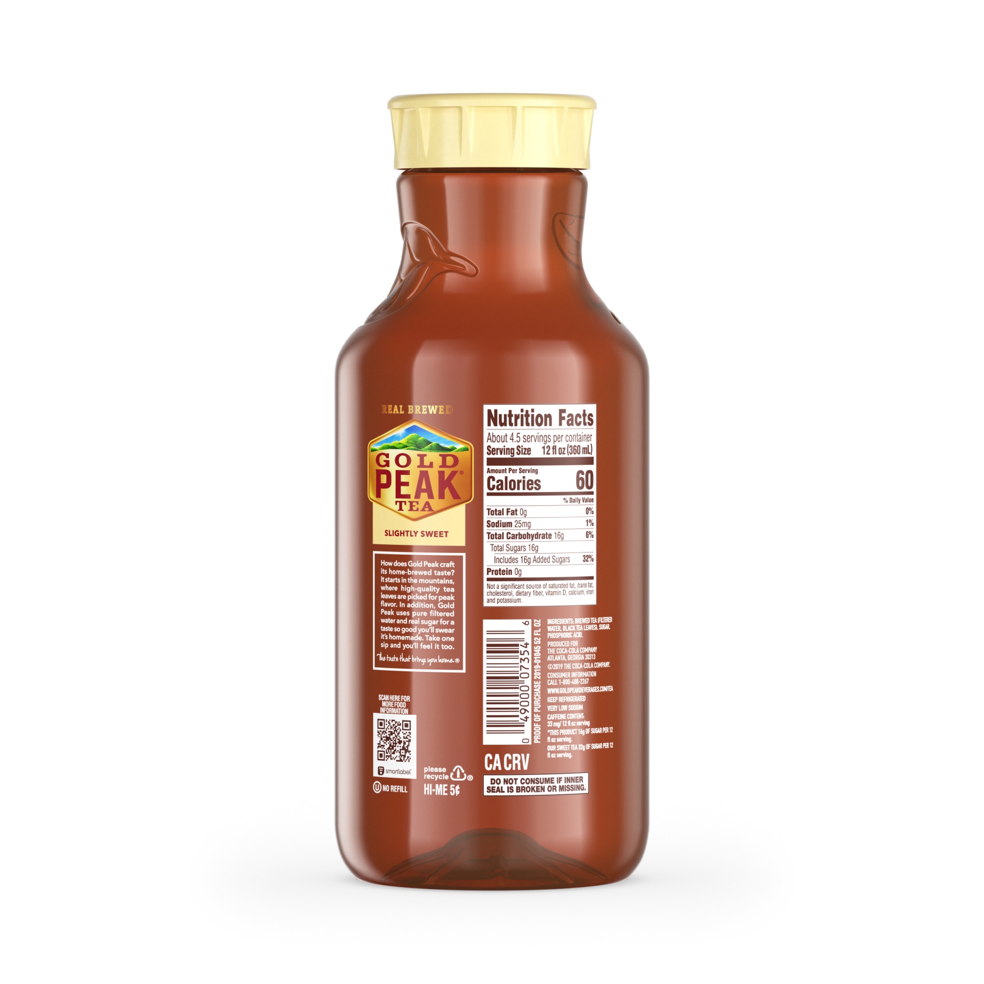 slide 2 of 4, Gold Peak Slightly Sweet Tea Bottle- 52 fl oz, 52 fl oz