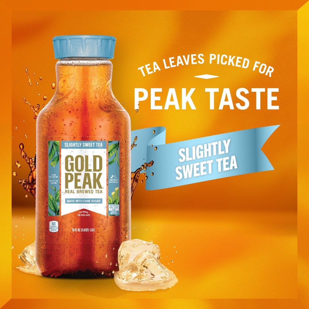 slide 3 of 6, Gold Peak Slightly Sweet Tea Bottle, 52 fl oz, 52 fl oz
