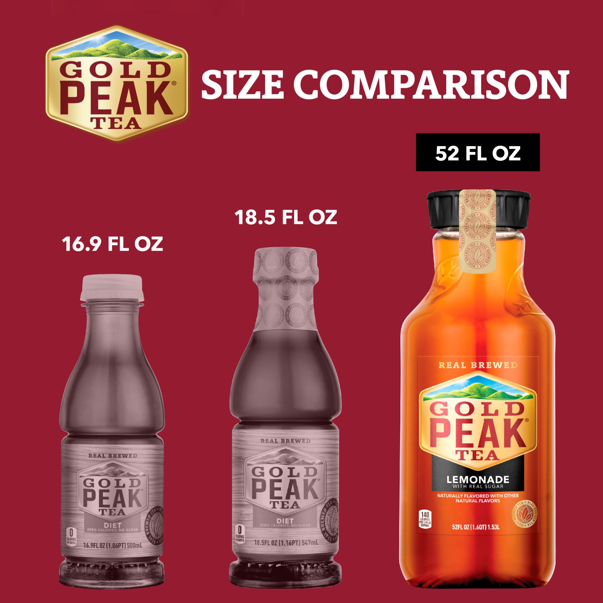 slide 5 of 12, Gold Peak Lemonade Tea Bottle- 52 fl oz, 52 fl oz