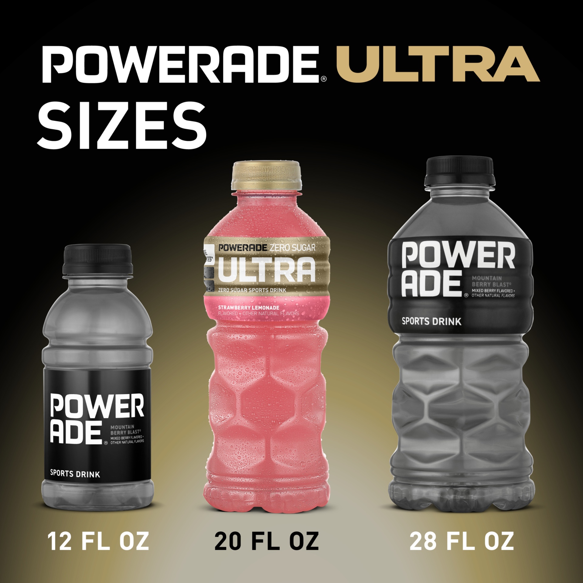 slide 2 of 7, Powerade Ultra Zero Sugar Strawberry Lemonade Sports Drink 20 fl oz Bottle, 20 fl oz