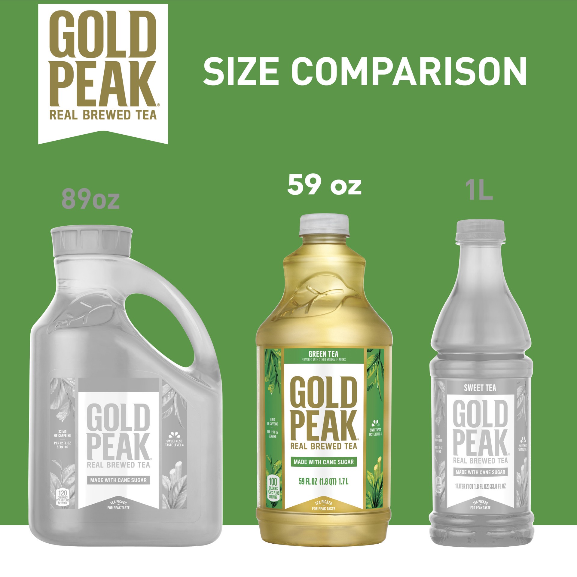 slide 2 of 5, Gold Peak Sweetened Green Tea - 59 fl oz, 59 fl oz