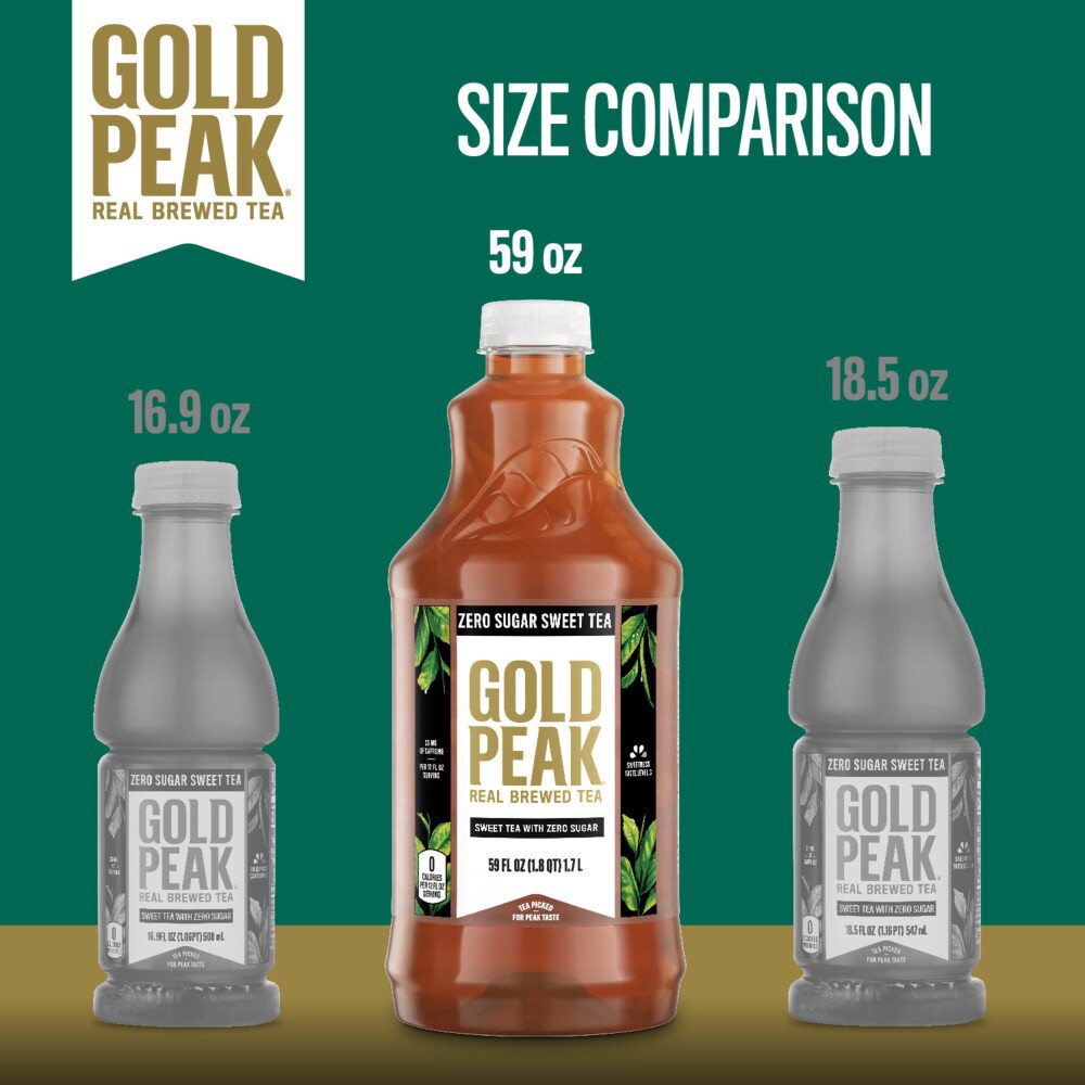 slide 2 of 6, Gold Peak Zero Sugar Sweet Tea Bottle, 59 fl oz, 59 oz