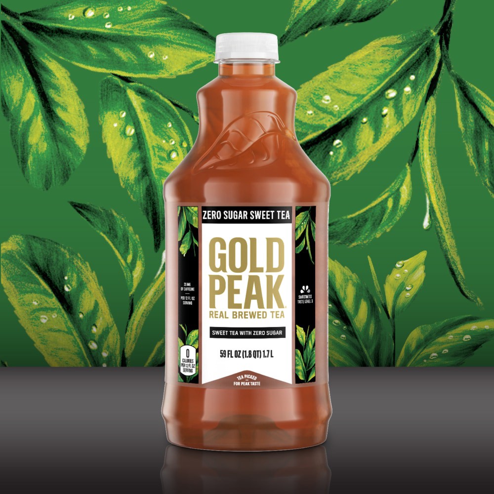 slide 5 of 5, Gold Peak Zero Sugar Sweet Tea Bottle, 59 fl oz, 59 oz