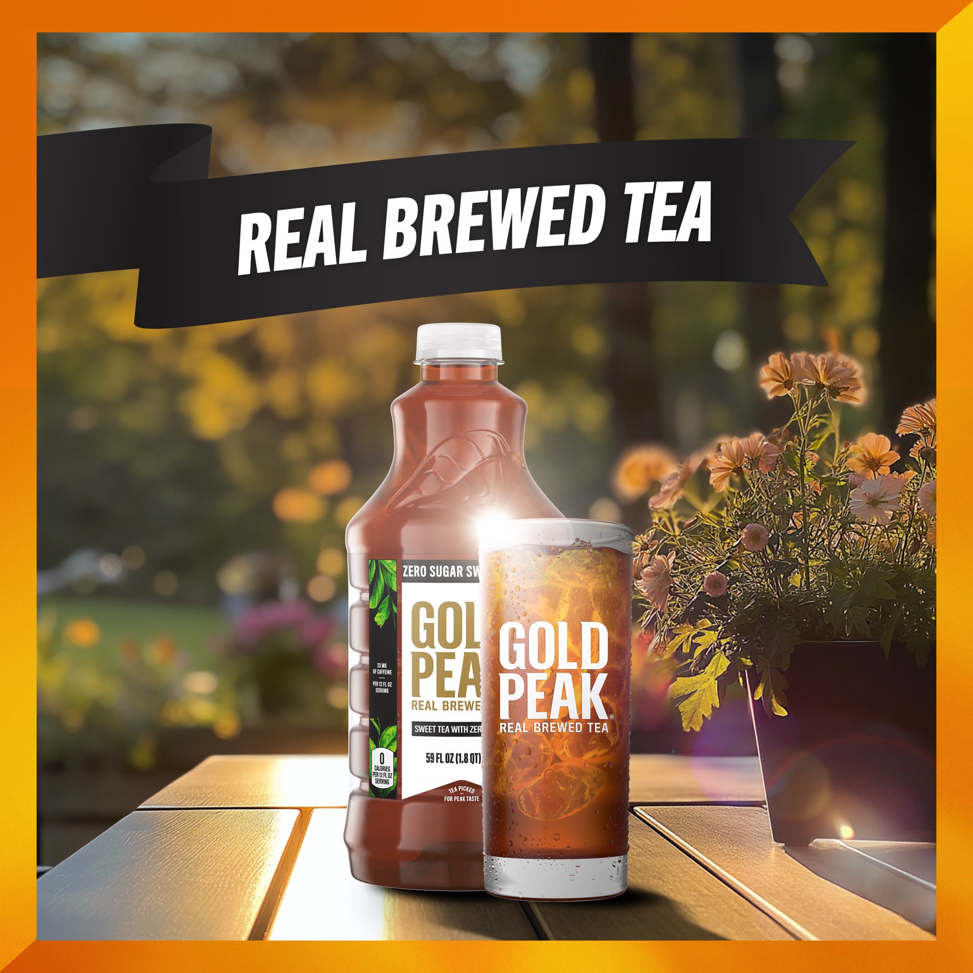 slide 5 of 5, Gold Peak Zero Sugar Sweet Tea Bottle, 59 fl oz, 59 oz
