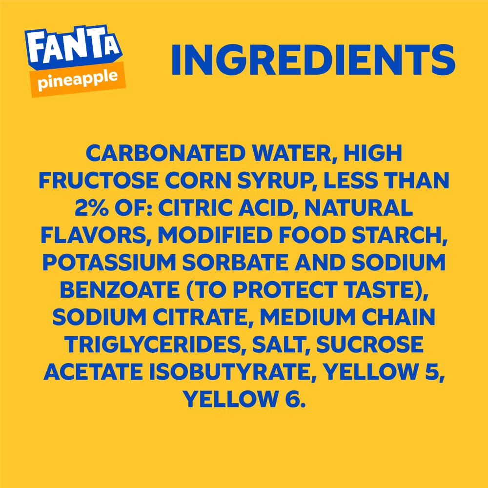 slide 6 of 6, Fanta Pineapple Soda Soft Drink, 12 fl oz Bottles, 6 Pack, 6 ct; 12 fl oz