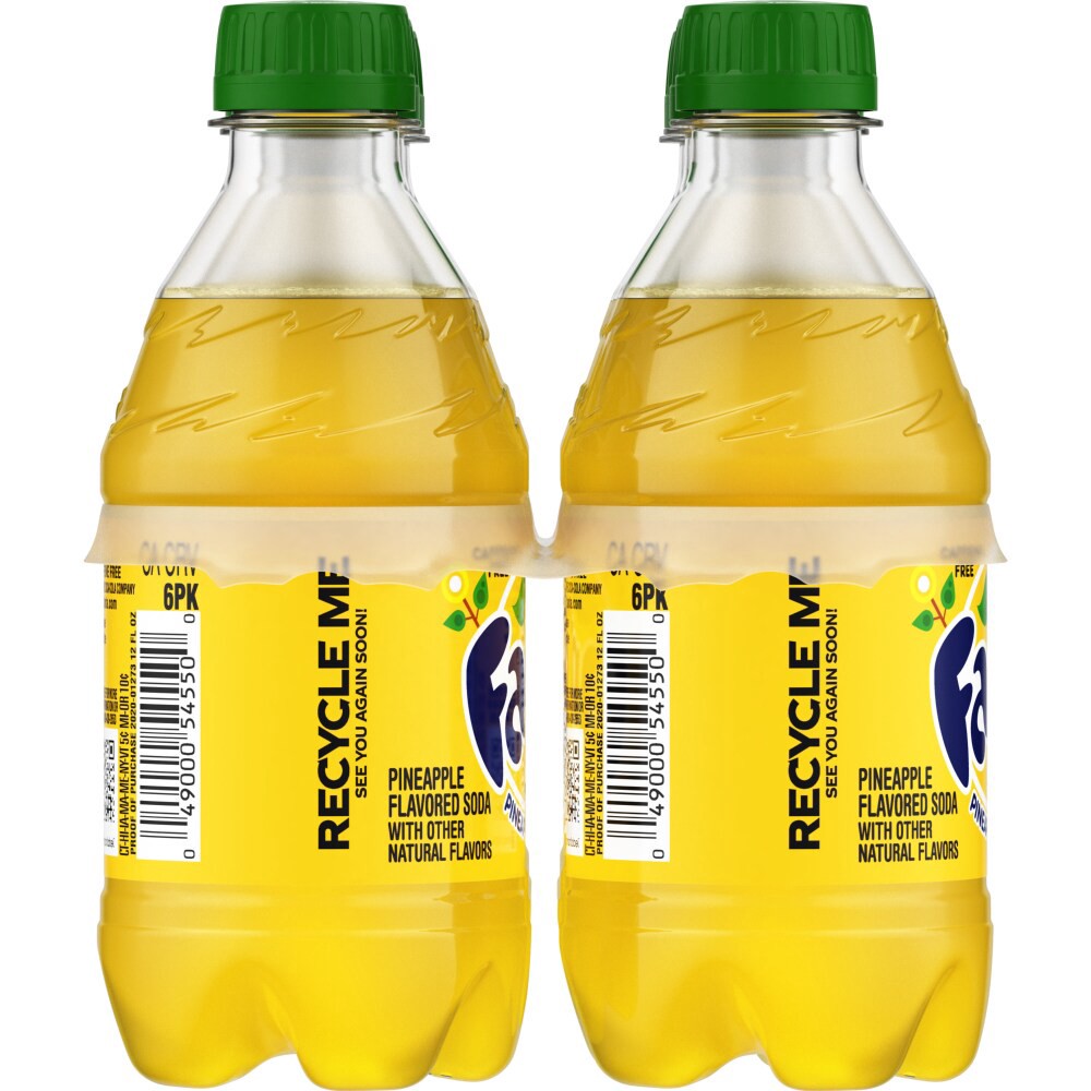 slide 4 of 4, Fanta Pineapple Soda Soft Drink, 12 fl oz Bottles, 6 Pack, 6 ct