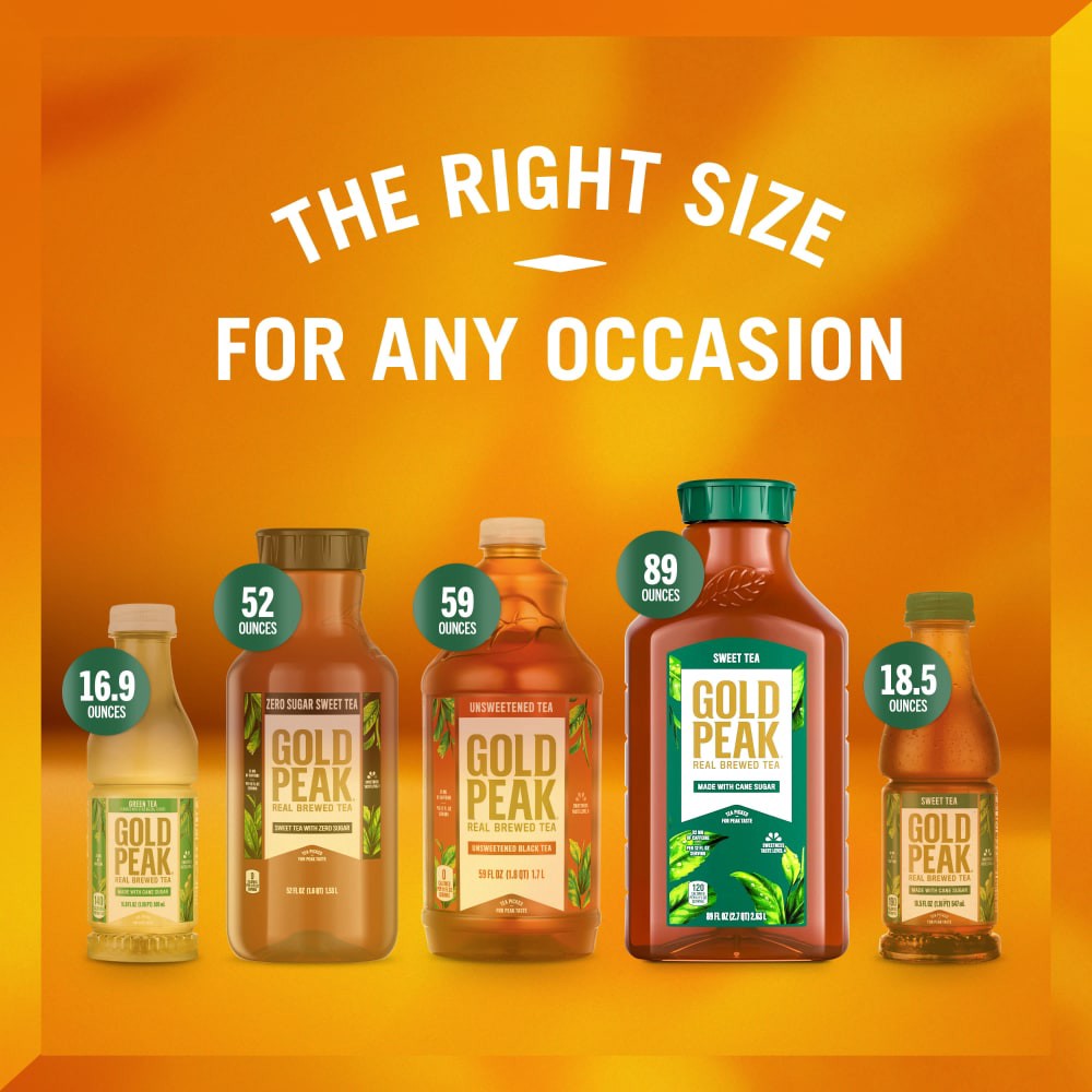 slide 5 of 6, Gold Peak Sweetened Black Tea Bottle, 89 fl oz, 89 fl oz