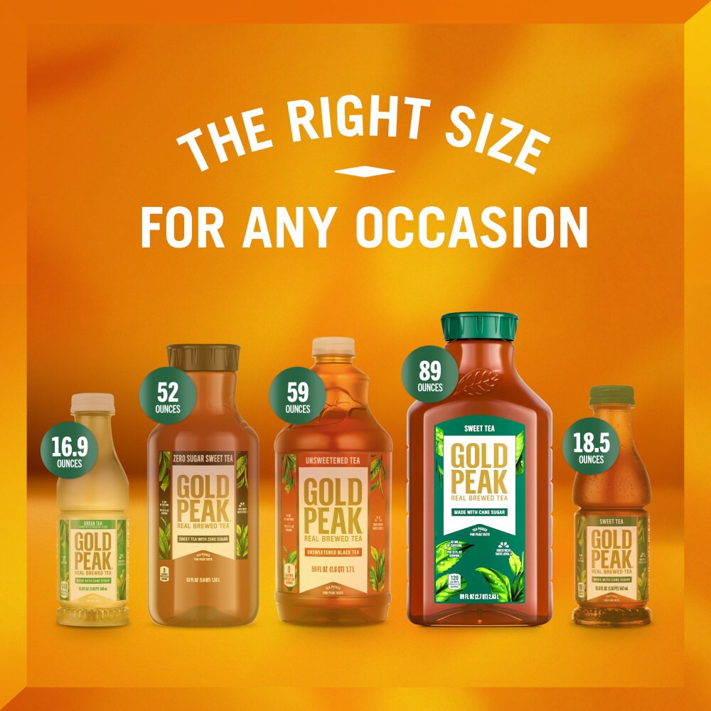 slide 6 of 6, Gold Peak Sweetened Black Tea Bottle, 89 fl oz, 89 fl oz