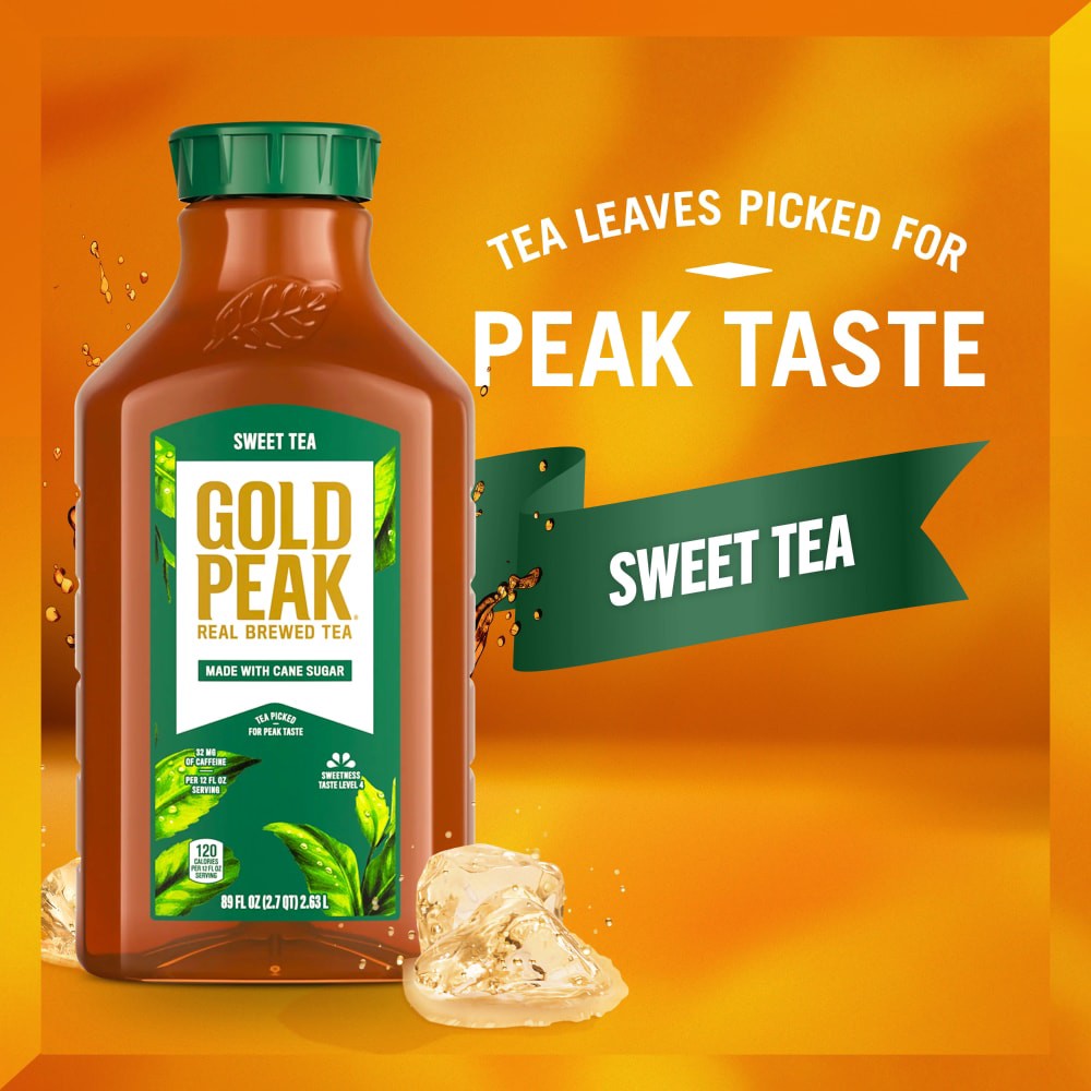 slide 4 of 6, Gold Peak Sweetened Black Tea Bottle, 89 fl oz, 89 fl oz