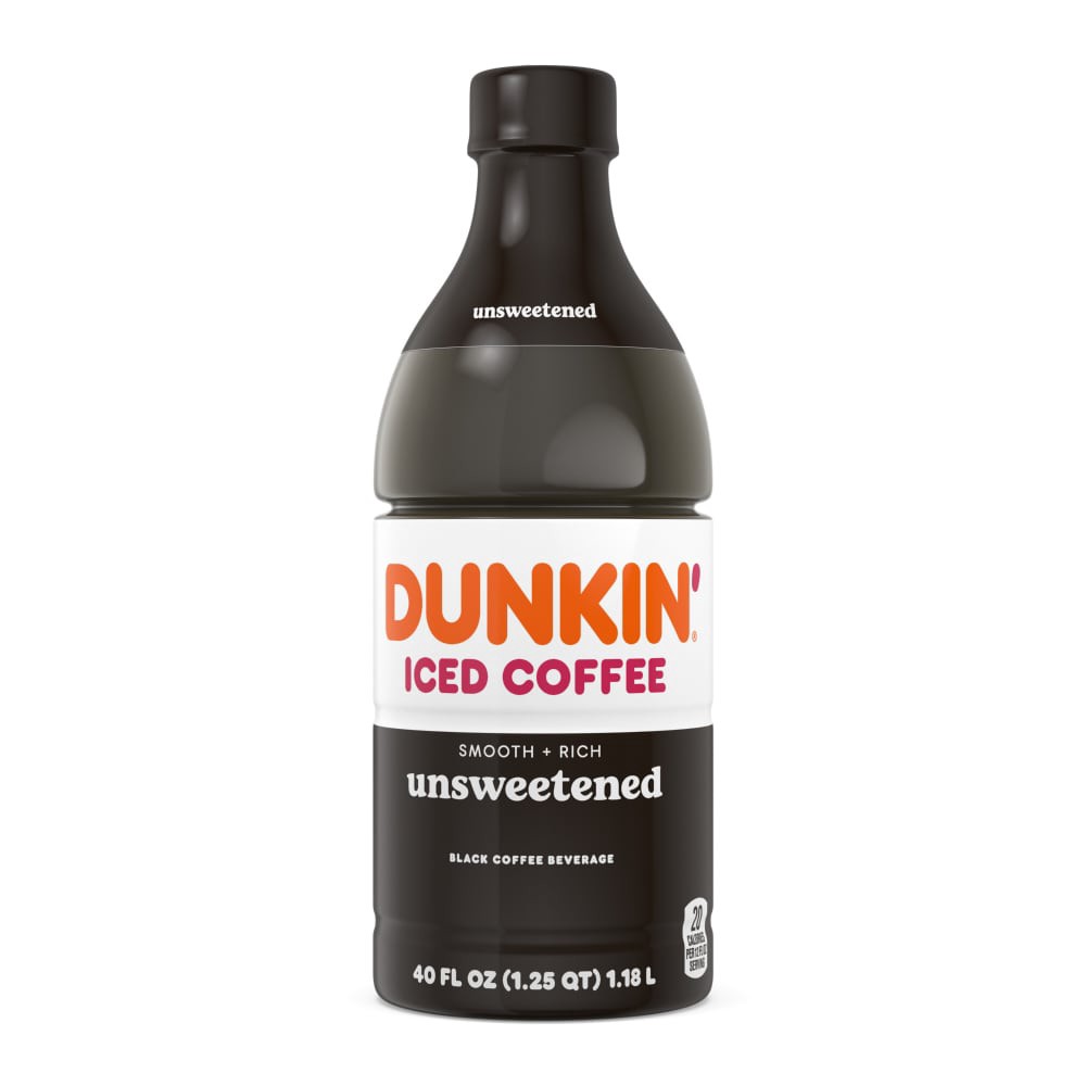 slide 5 of 5, Dunkin' Unsweetened Iced Coffee 40 fl oz, 40 fl oz