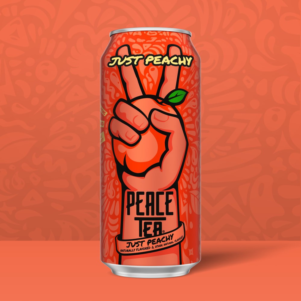 slide 3 of 6, Peace Tea Just Peachy Sweet Tea Drink, 16 fl oz, 16 fl oz