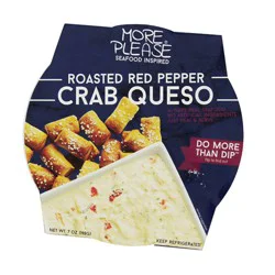 More Please Seafood Inspired Roasted Red Pepper Crab Queso 7 Oz