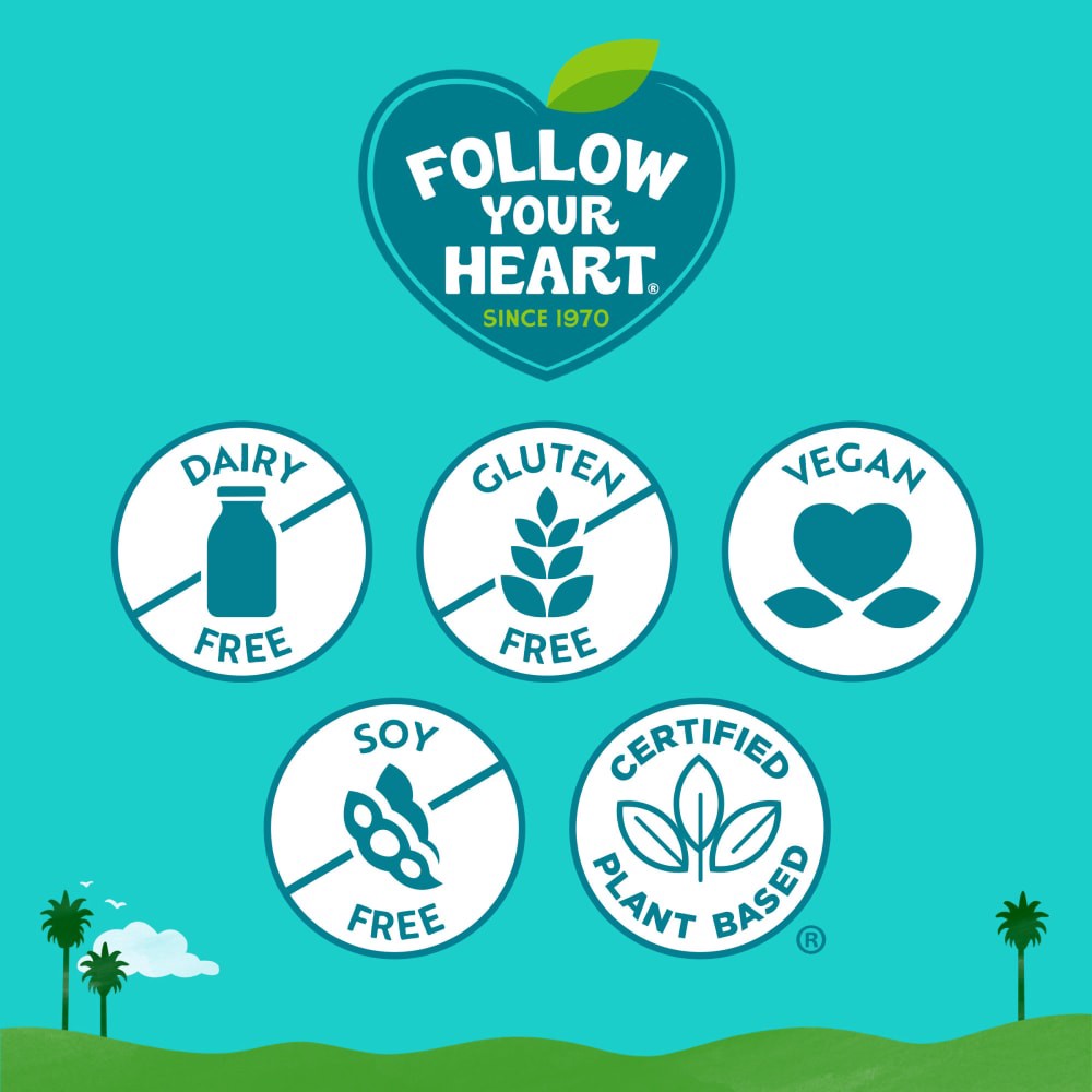 slide 2 of 6, Follow Your Heart Dairy Free Cheese, Shredded Mozzarella Style, Vegan, Gluten Free, 7 OZ Pack?, 7 oz