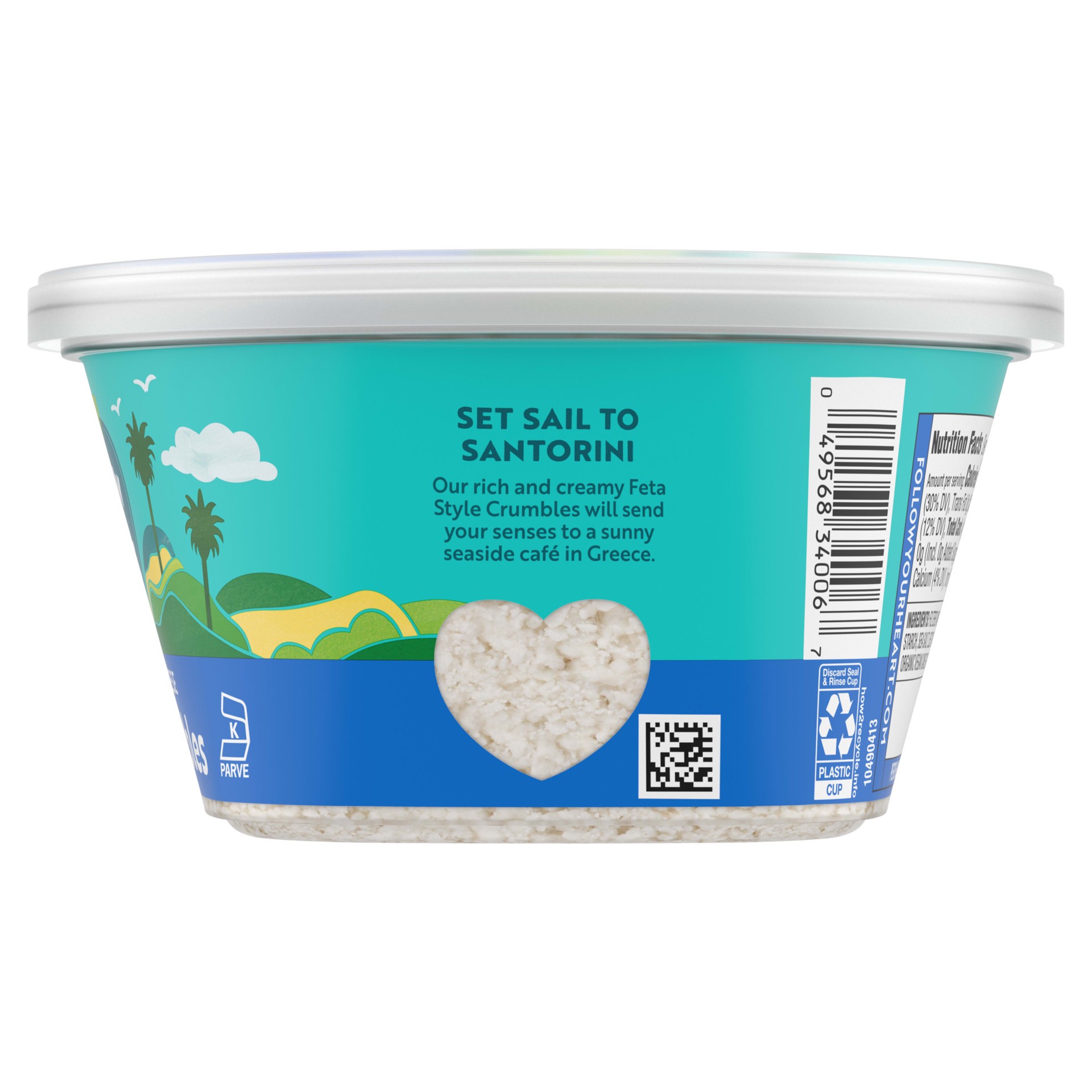 slide 5 of 5, Follow Your Heart Dairy Free Vegan Feta Style Crumbles Cheese, 6 OZ Tub, 6 oz