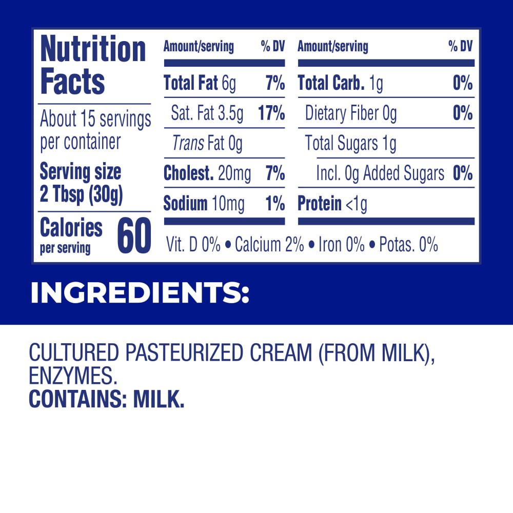 slide 6 of 6, Knudsen Sour Cream 16 oz Tub, 16 oz