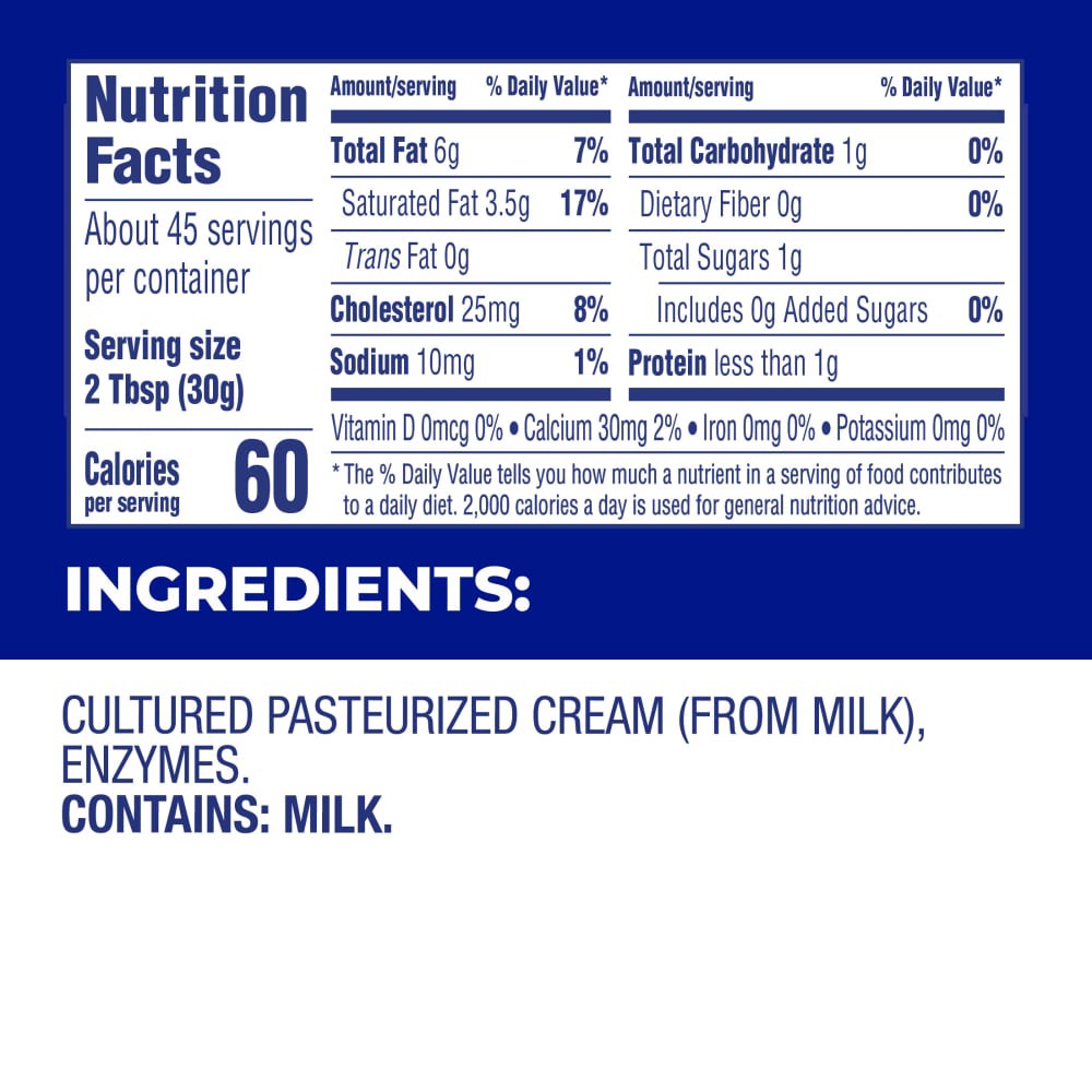 slide 2 of 6, Knudsen Hampshire 100% Natural Sour Cream, 48 oz Tub, 48 oz