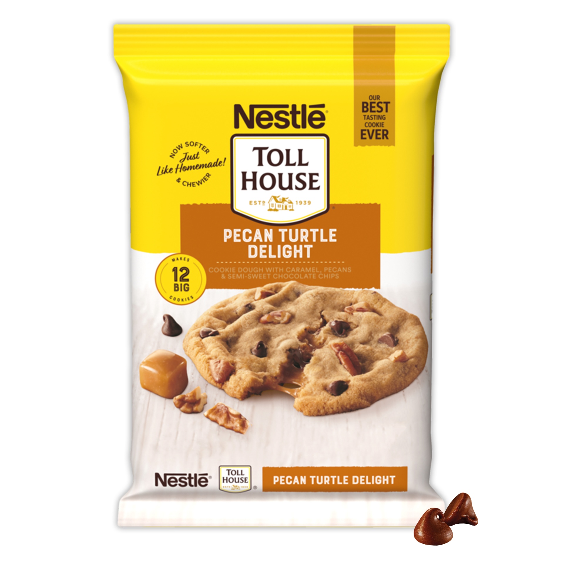 slide 2 of 8, Toll House Pecan Turtle Delight Cookie Dough, 16 Oz, 16 oz