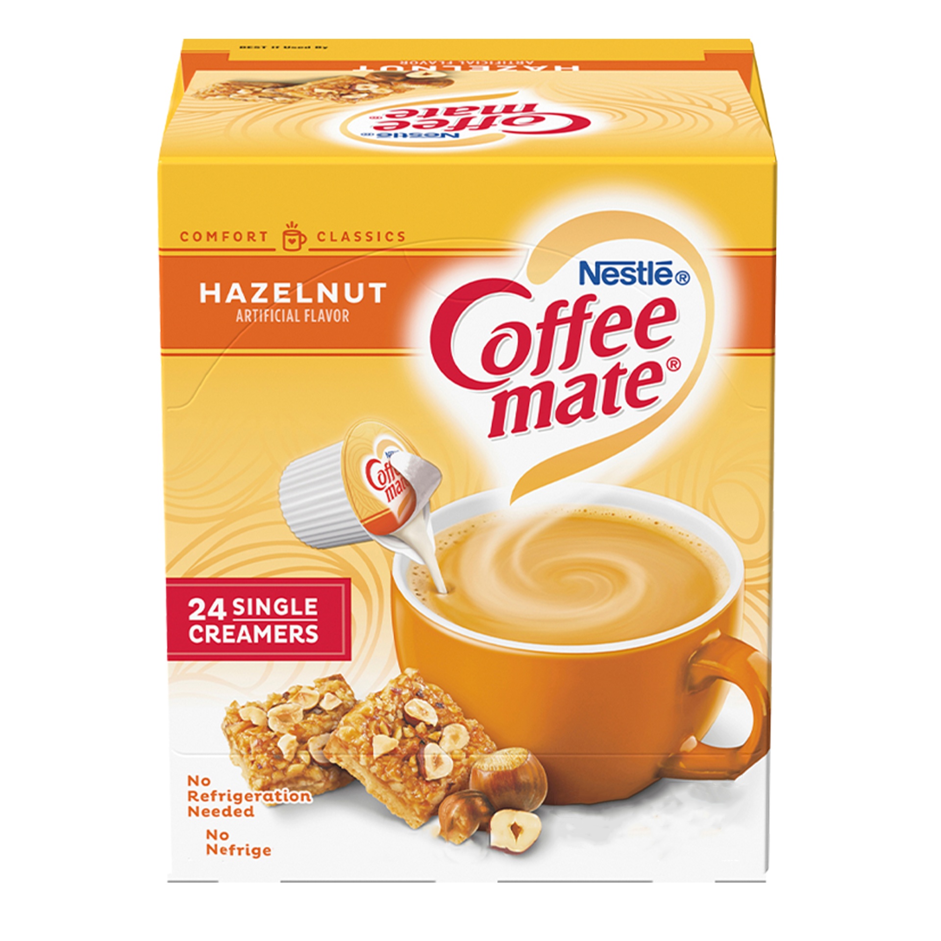 slide 4 of 8, Coffee mate Nestle Coffee mate Hazelnut Liquid Coffee Creamer Singles, 24 Count, 9 oz