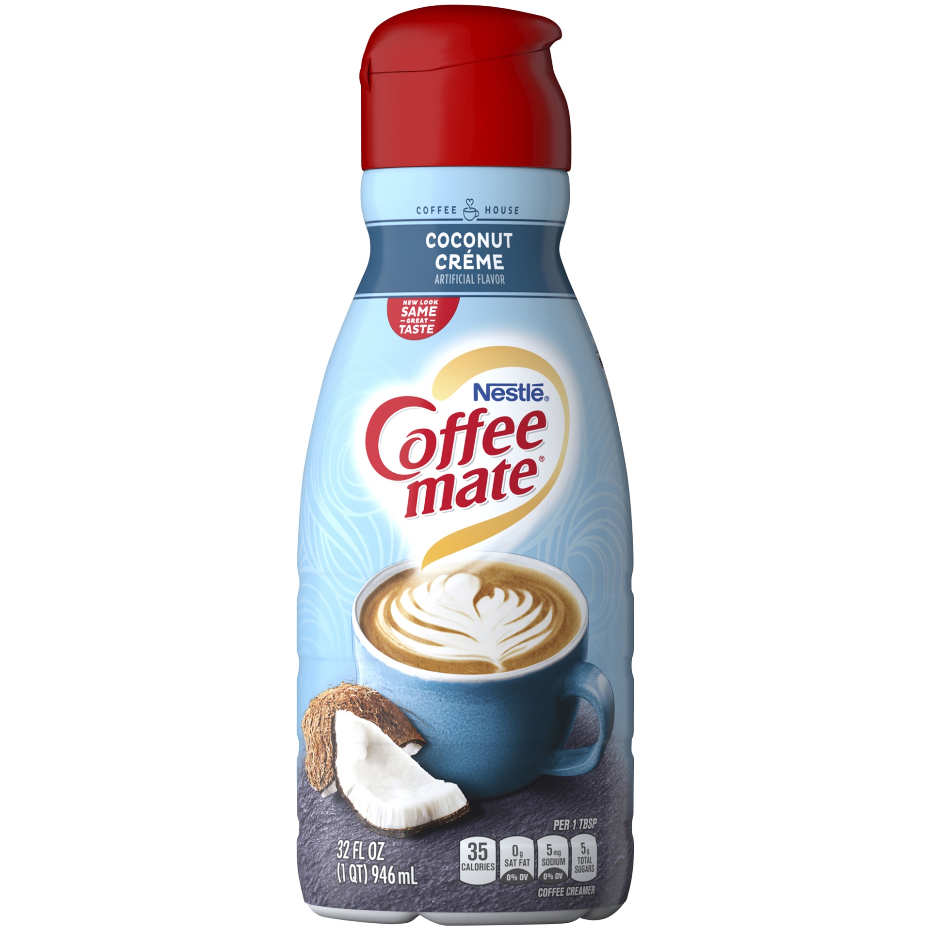 slide 6 of 6, Coffee mate Coconut Crème Coffee Creamer - 32 fl oz (1qt), 32 fl oz, 1 qt