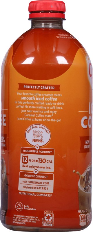 slide 3 of 5, Coffee-Mate Nestle Coffee Mate Caramel Iced Coffee, Non Dairy Coffee Drink 50 fl oz., 50 fl oz