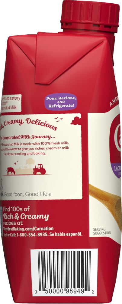 slide 4 of 4, Nestle Carnation Lactose Free Evaporated Milk, Vitamin D Added, 11 fl oz