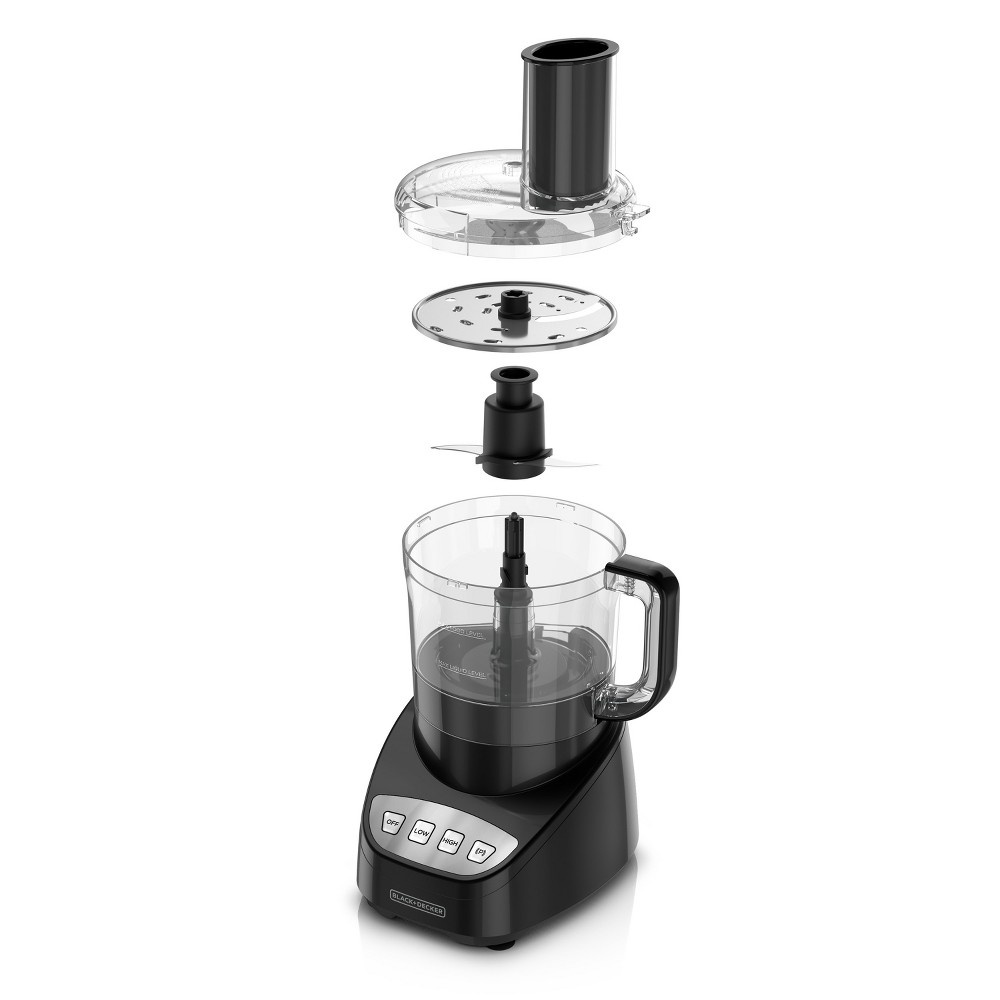 slide 12 of 12, BLACK+DECKER Black + Decker 8-Cup Food Processor - Black, 1 ct