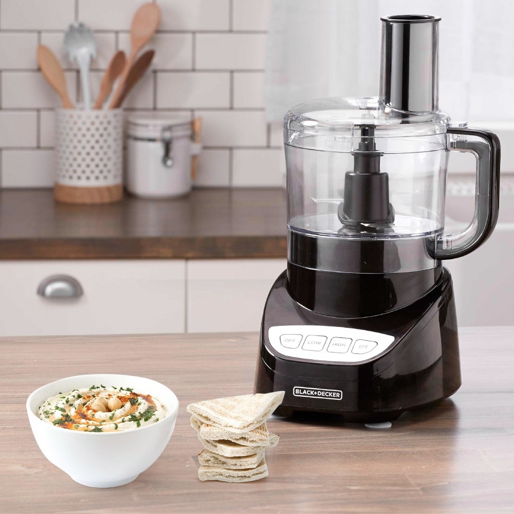 slide 5 of 12, BLACK+DECKER Black + Decker 8-Cup Food Processor - Black, 1 ct