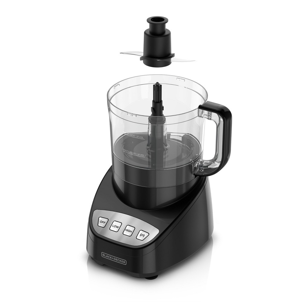 slide 8 of 12, BLACK+DECKER Black + Decker 8-Cup Food Processor - Black, 1 ct