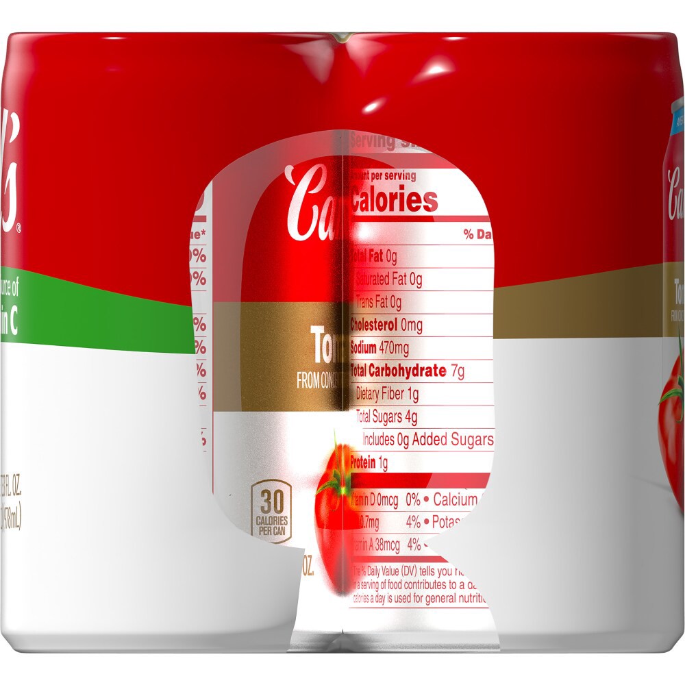 slide 5 of 6, Campbell's 100% Tomato Juice, 5.5 fl oz Can (6 Pack), 33.000 fl oz