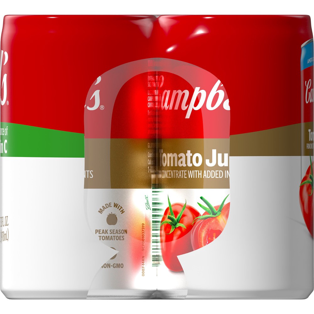 slide 2 of 4, Campbell's 100% Tomato Juice, 5.5 fl oz Can (6 Pack), 33.000 fl oz