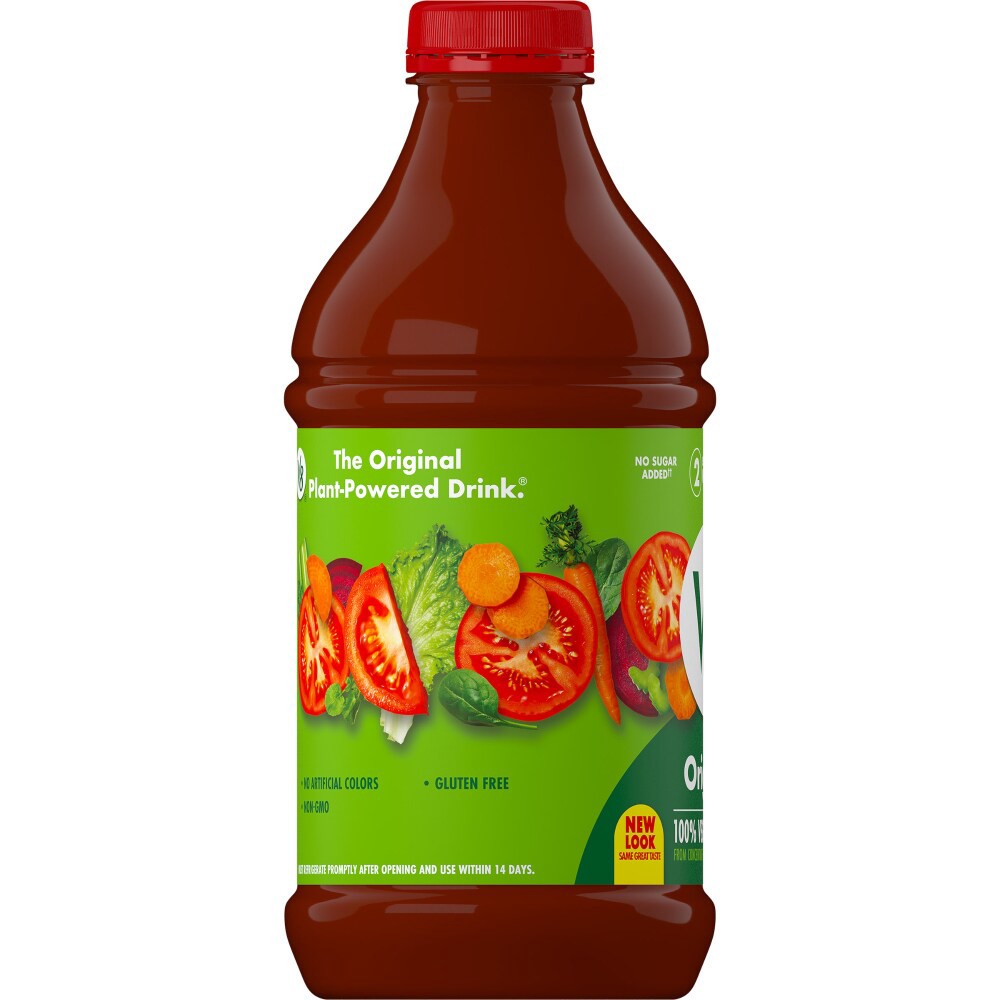 slide 2 of 6, V8 Original 100% Vegetable Juice, 46 fl oz Bottle, 46.000 fl oz