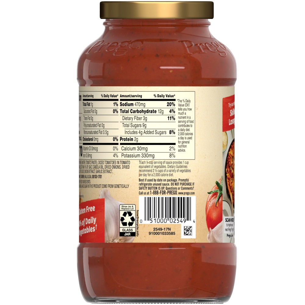 slide 2 of 5, Prego Traditional Pasta Sauce, 24 oz Jar, 24.000 oz