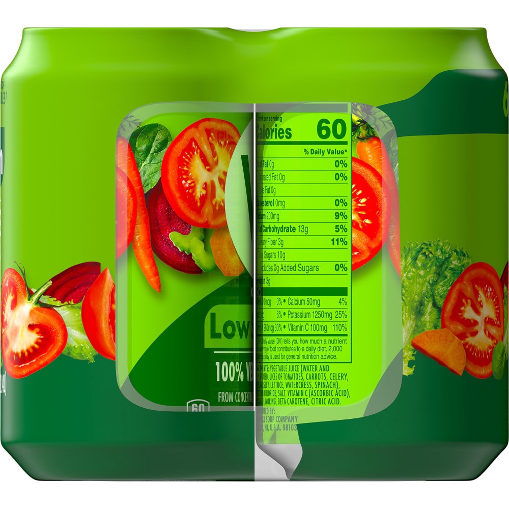 slide 6 of 6, V8 Low Sodium Original 100% Vegetable Juice, 69.000 fl oz