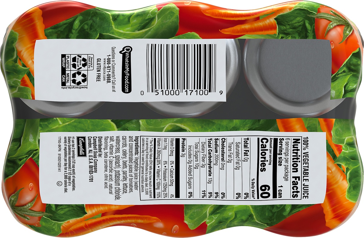 slide 2 of 10, V8 Low Sodium Original 100% Vegetable Juice, 69.000 fl oz