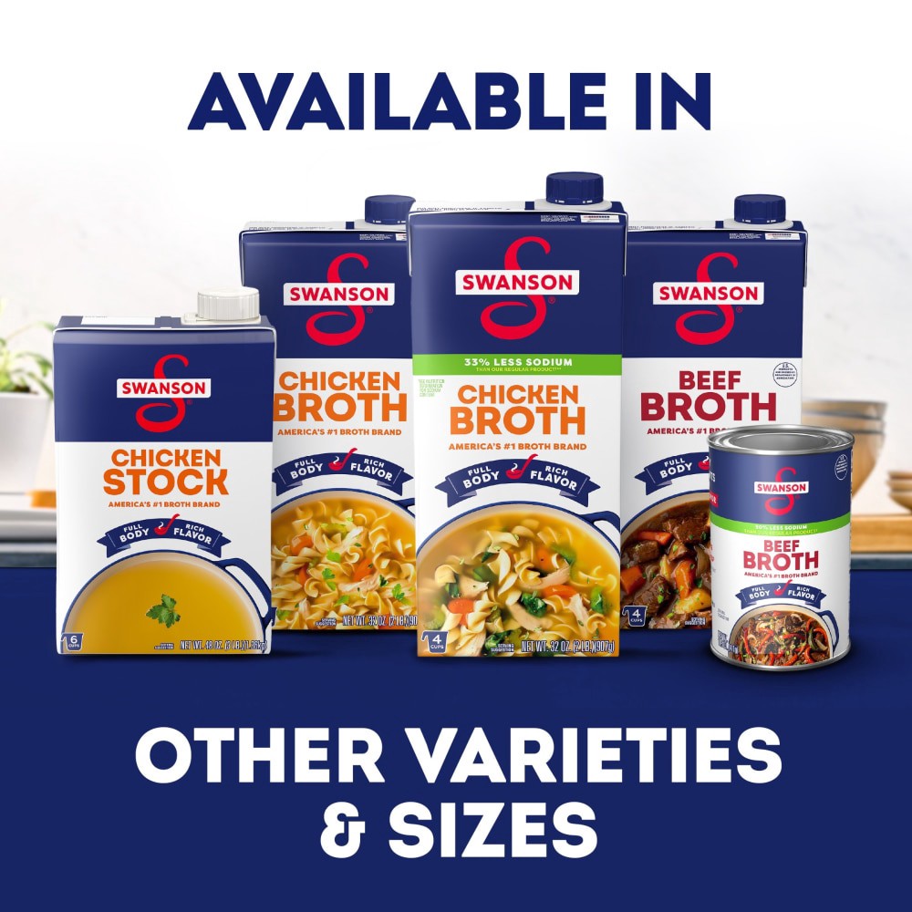 slide 4 of 6, Swanson 100% Natural Beef Broth, 48 oz Carton, 48 oz