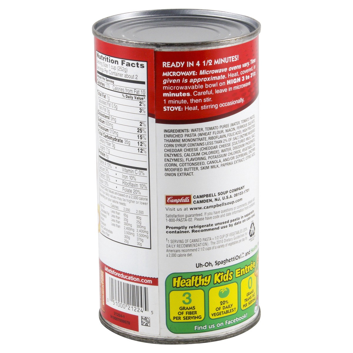 slide 3 of 8, Campbell's Original Canned Pasta, 22.400 oz