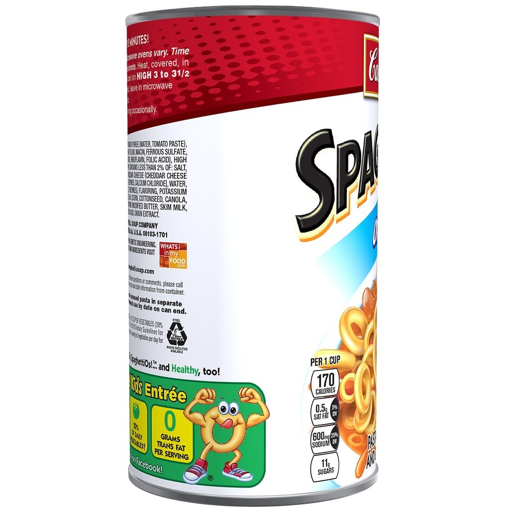 slide 5 of 8, Campbell's SpaghettiOs Original Canned Pasta, 22.4 oz Can, 22.4 oz