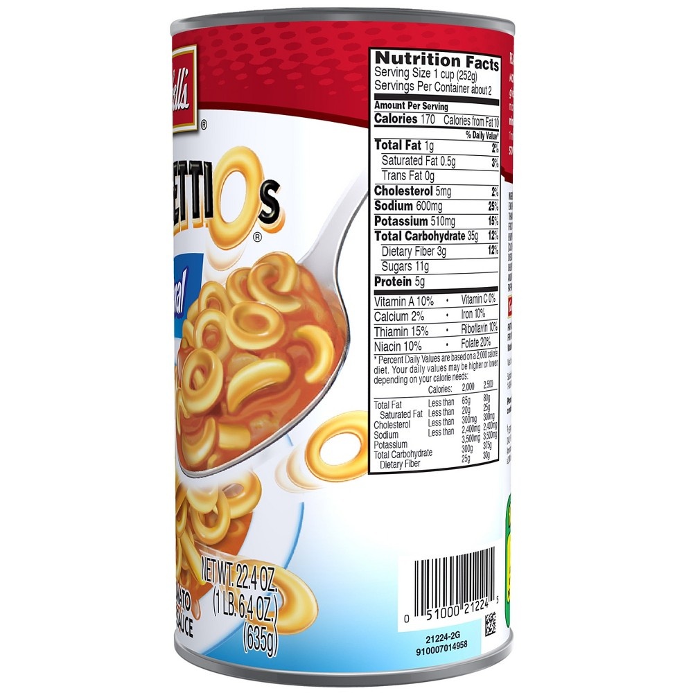 slide 7 of 8, Campbell's SpaghettiOs Original Canned Pasta, 22.4 oz Can, 22.4 oz