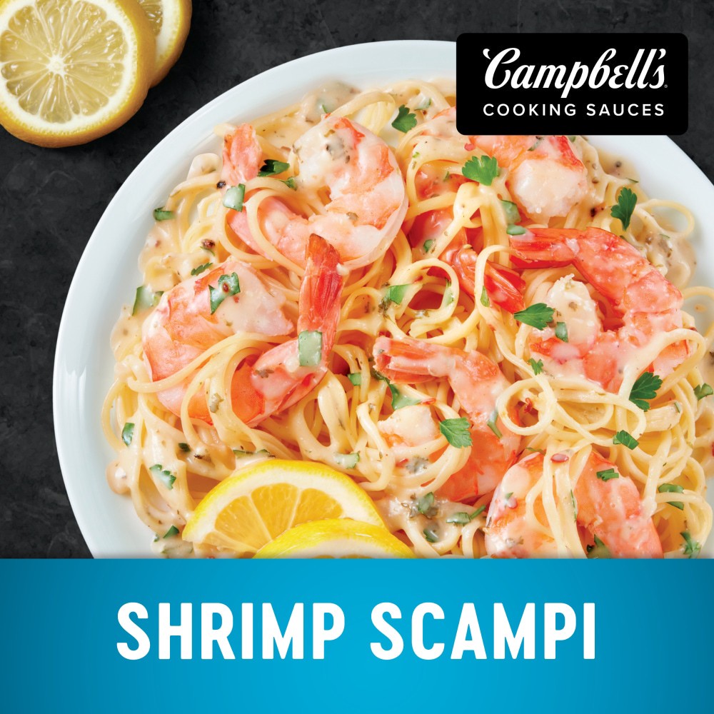 slide 2 of 6, Campbell's Cooking Sauces, Classic Shrimp Scampi Sauce, 11 Oz Pouch, 11 oz