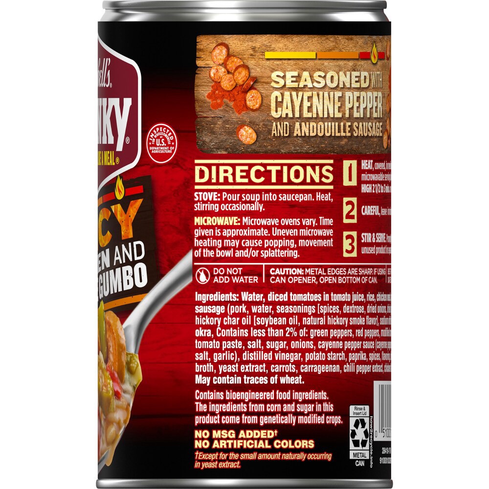 slide 5 of 6, Campbell's Spicy Chicken and Sausage Gumbo, 18.800 oz