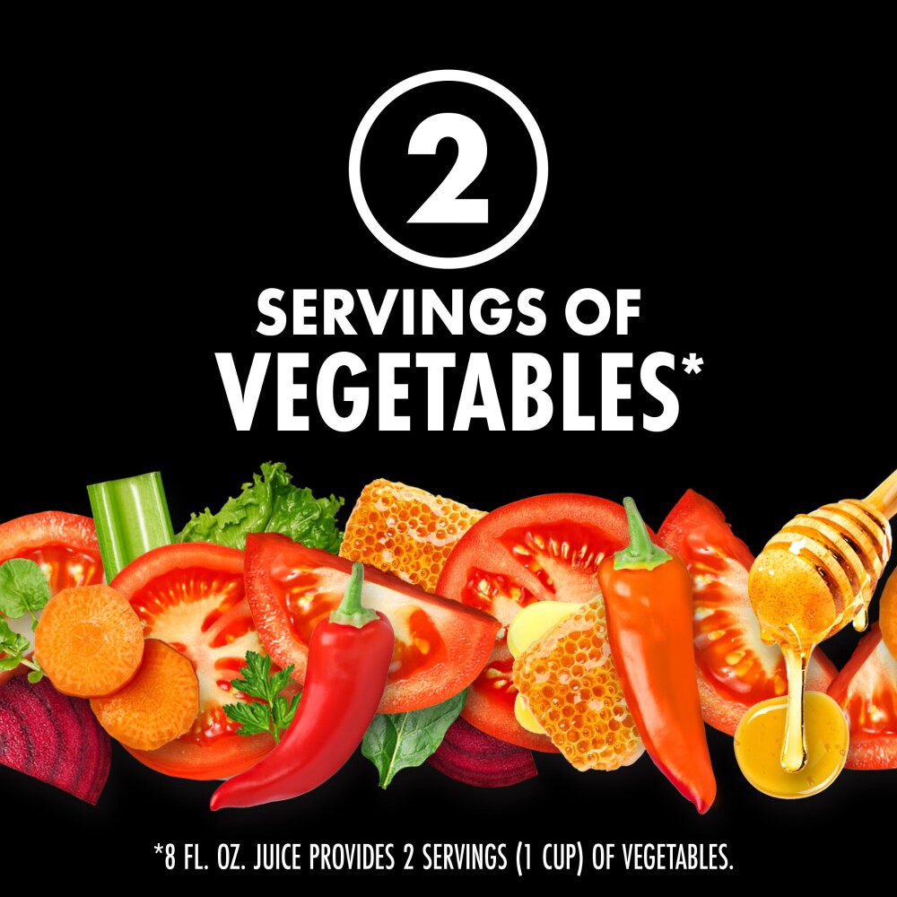 slide 3 of 6, V8, 100% Vegetable Juice, Hot Honey, Medium, 46 oz