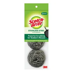 Scotch-Brite Stainless Steel Scrubbers - 3 Each