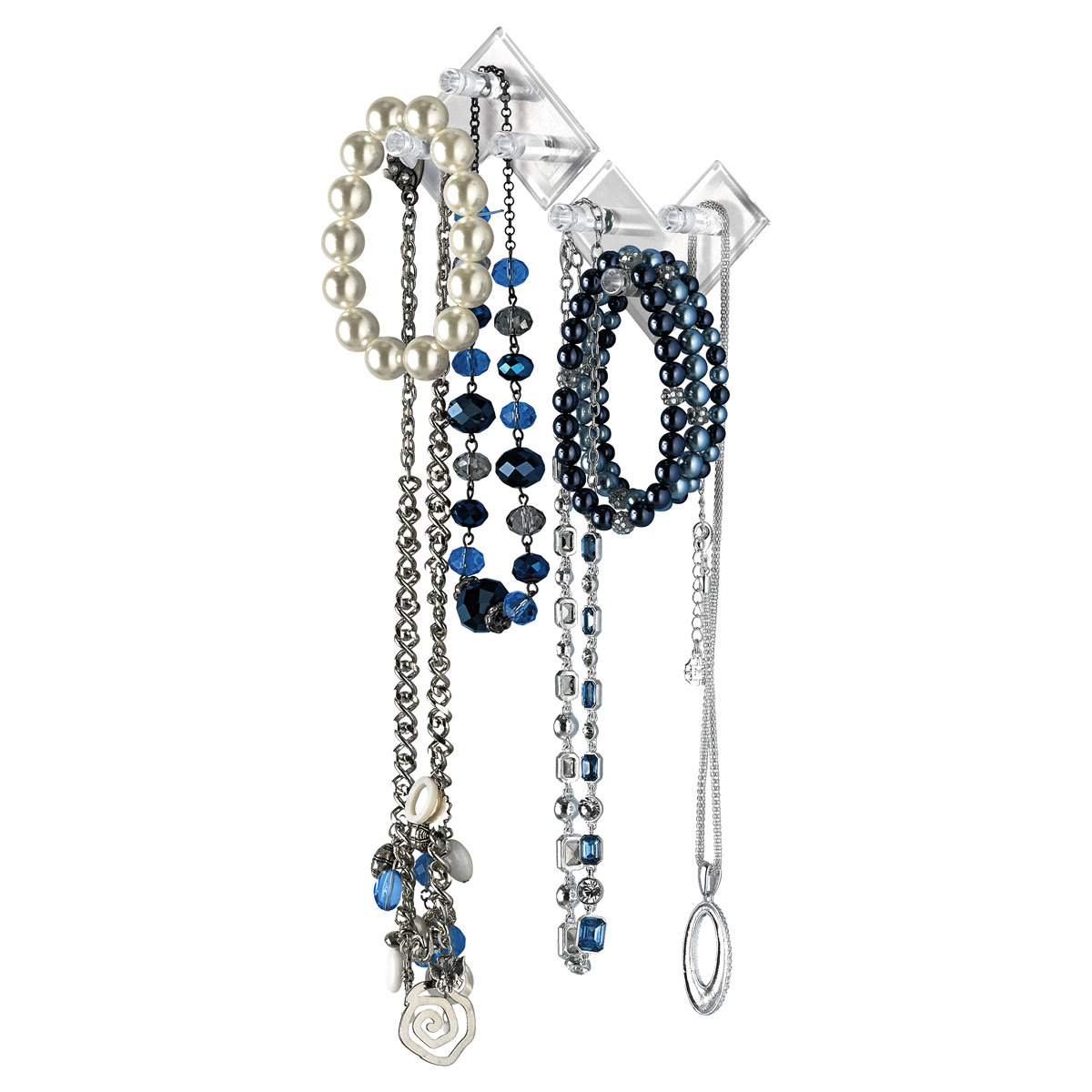 slide 2 of 3, Command Modular Jewelry Rack - Clear, 2 ct