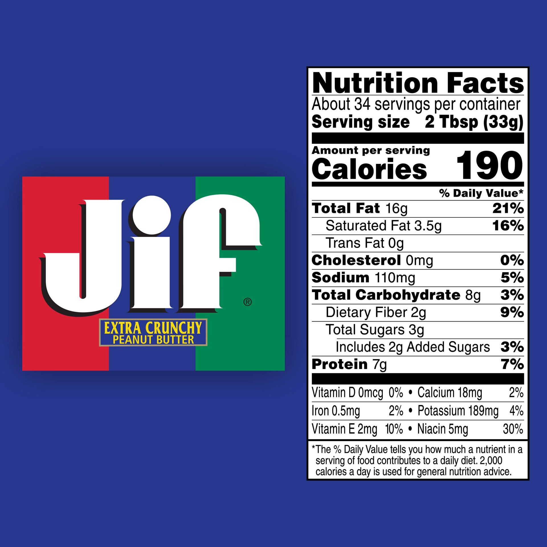 slide 3 of 5, Jif Extra Crunchy Peanut Butter, 40-Ounce Jar, 40 oz