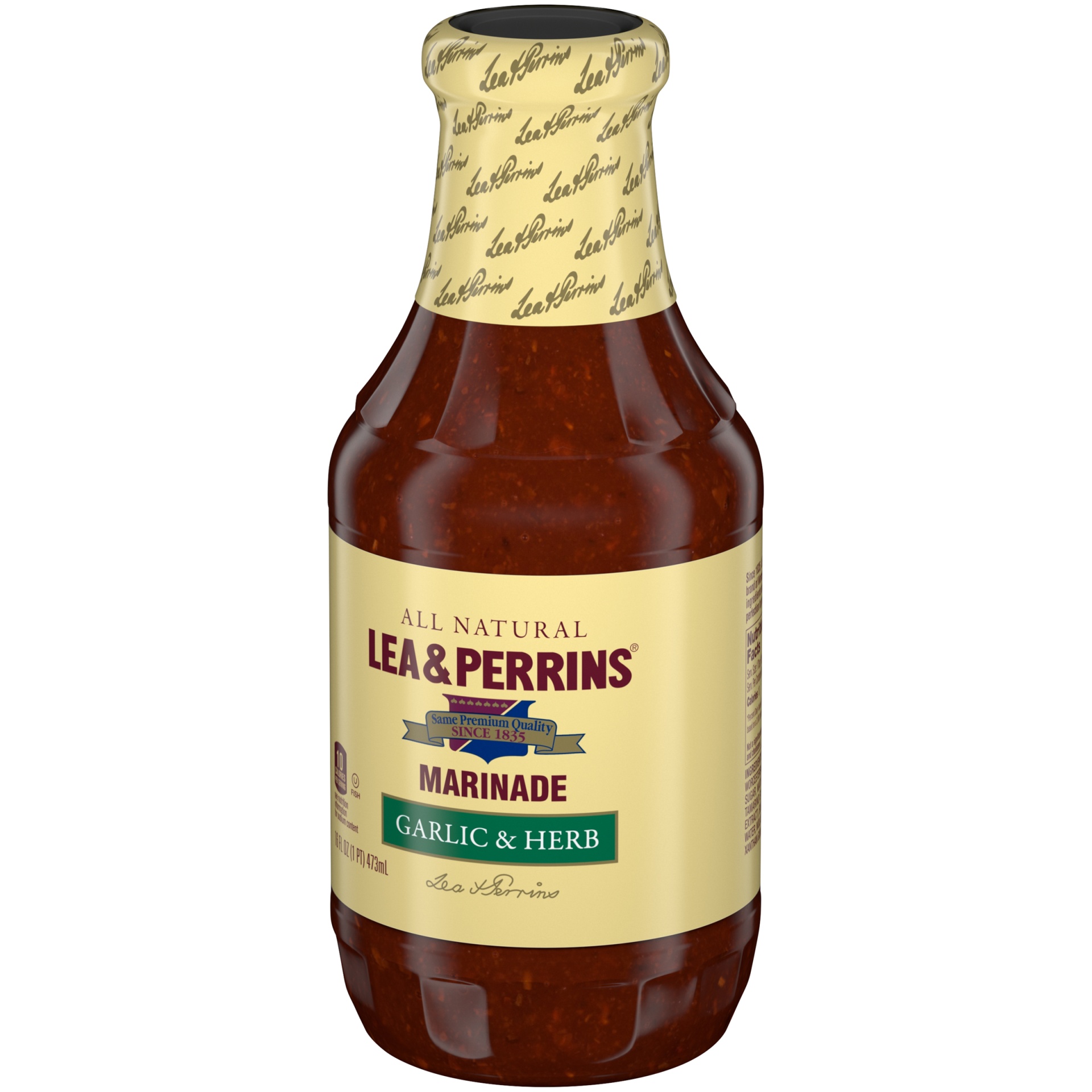 slide 7 of 8, Lea & Perrins Garlic & Herb Marinade Bottle, 16 fl oz